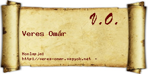 Veres Omár névjegykártya